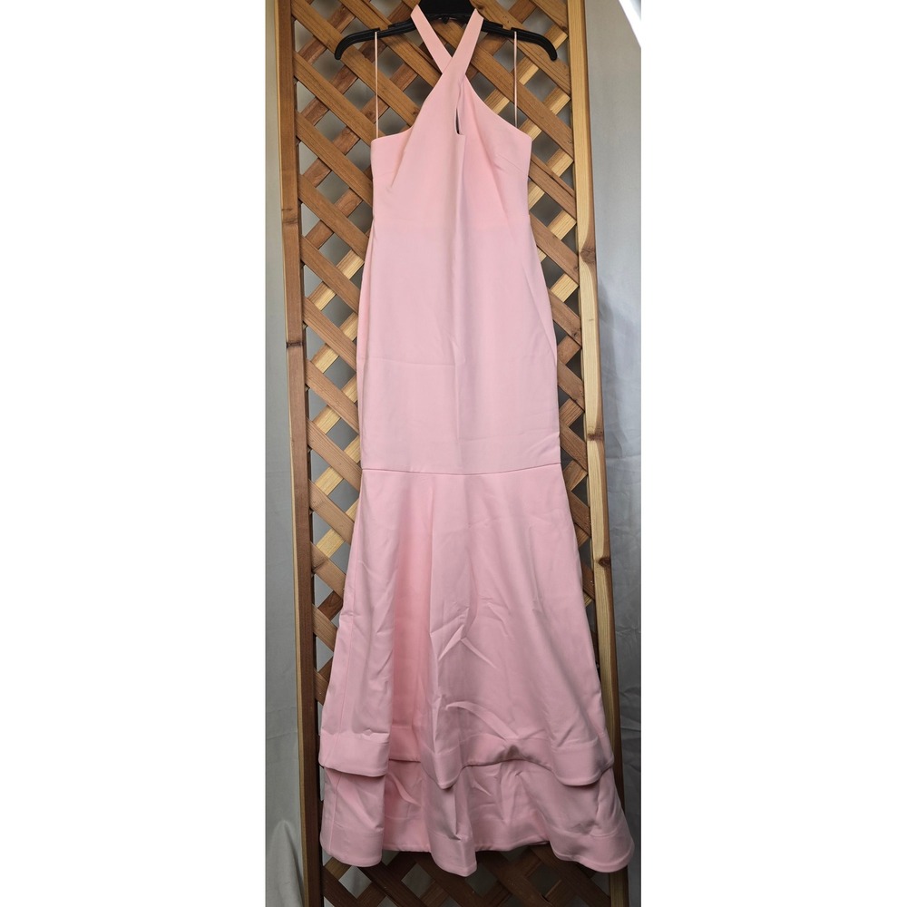 Likely Nia Gown Women Size 2 Pink Halter Neck Mermaid Maxi Dress - New